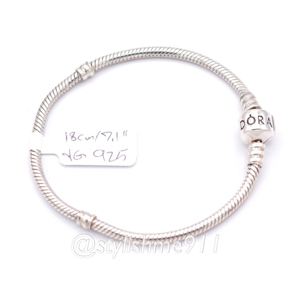 Authentic PANDORA Moments Barrel Clasp Charm Bracelet - 590702HV - Picture 10 of 11